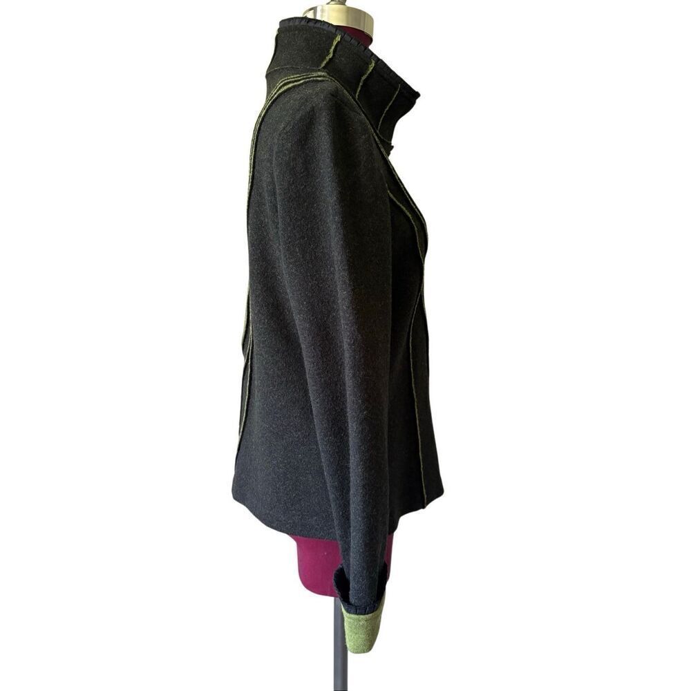 Icelandic Design Hepburn Wool Jacket Size S Green Button Front - Picture 11 of 14
